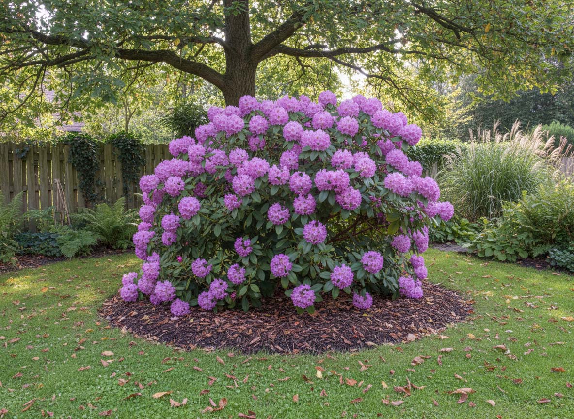 Verblühte Rhododendronblüten entfernen für neue Knospen